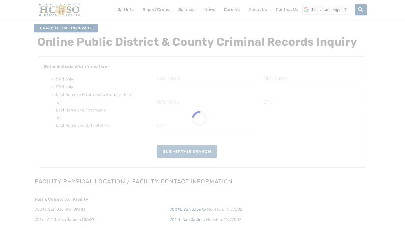 Online Public District & County Criminal Records Inquiry ...